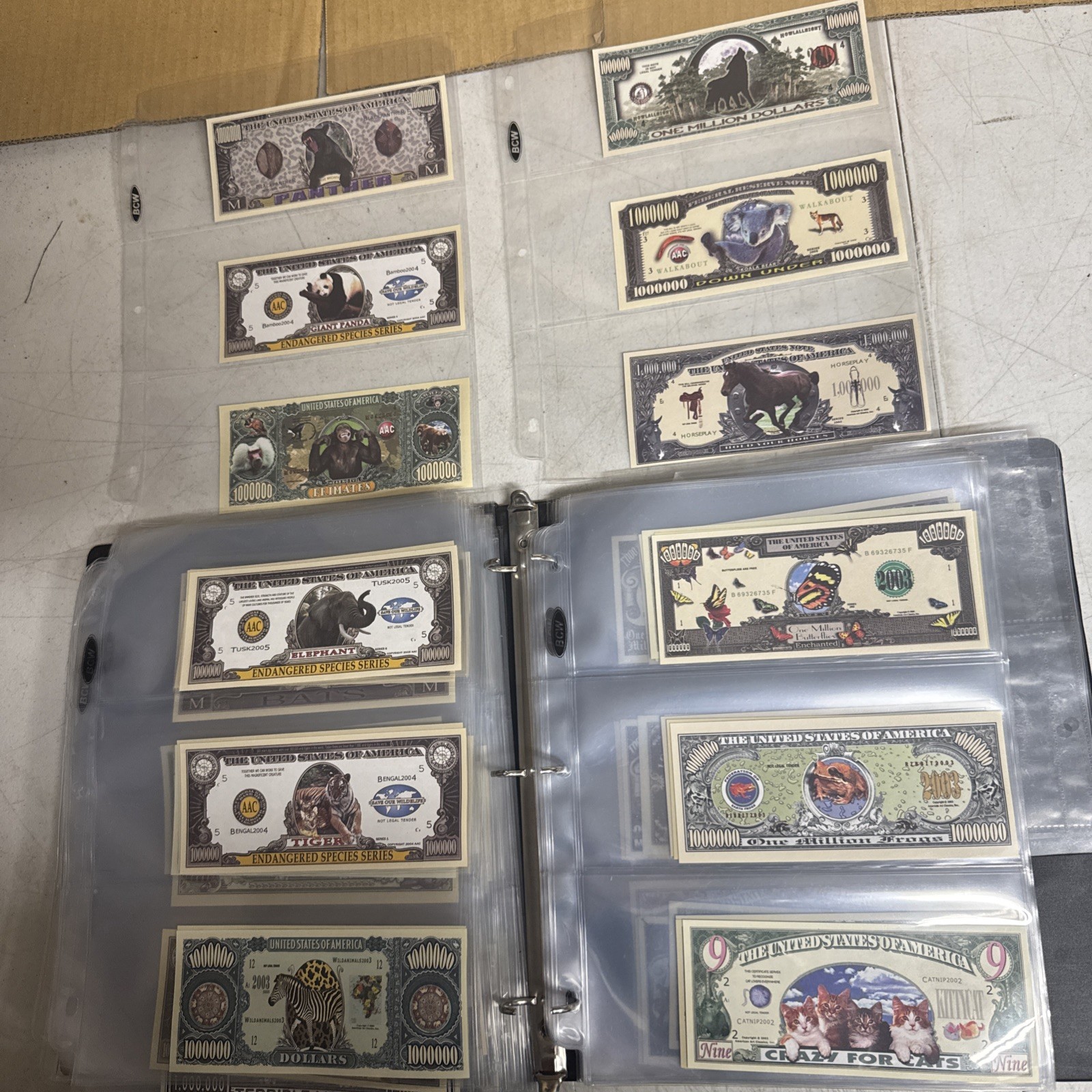 Huge Collection of 200+ Million Dollar Bills Mixed Themes /