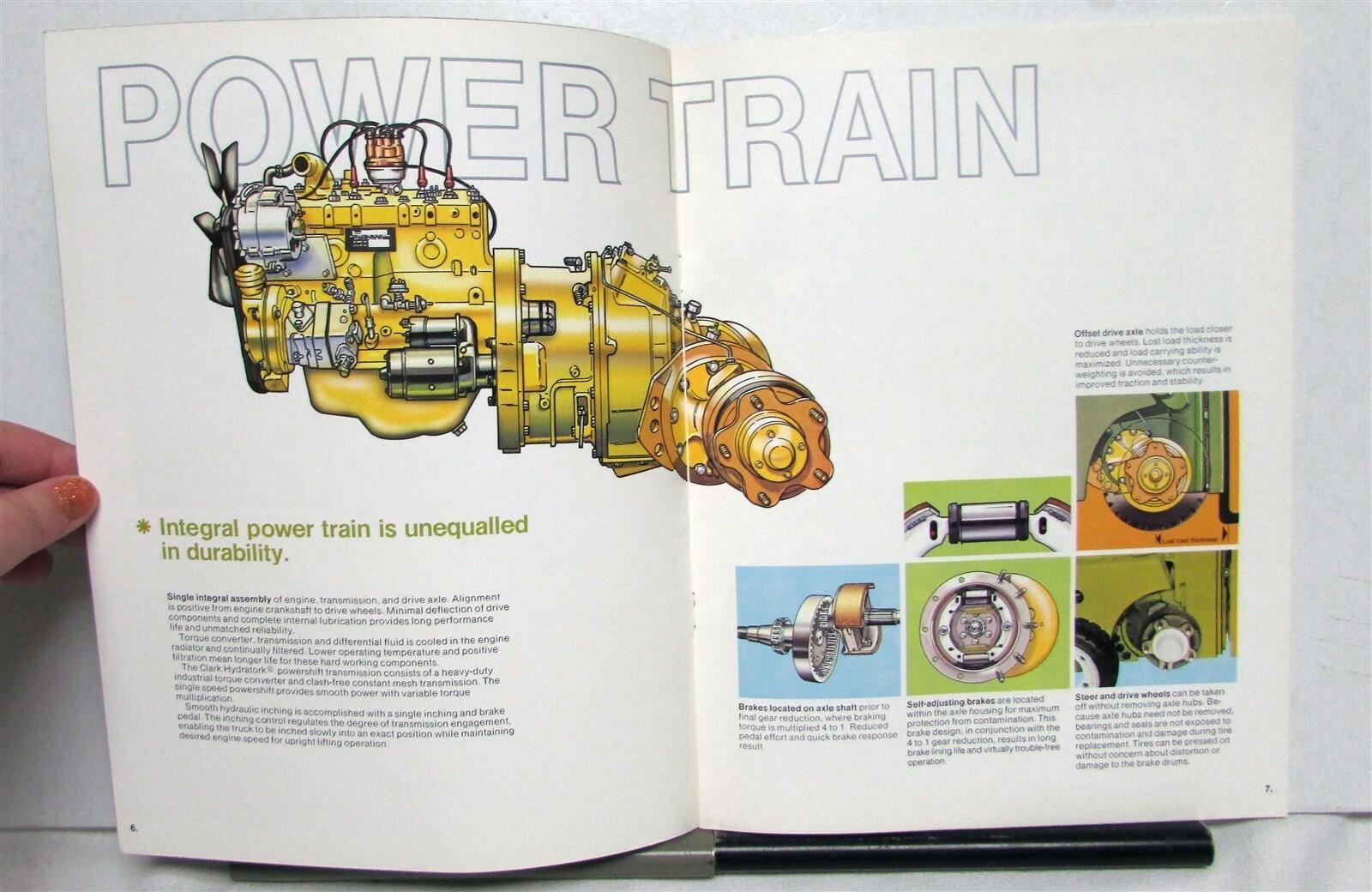 1977 Clark 300 Series Cushion Tire Trucks Specs Construction Sales Brochure