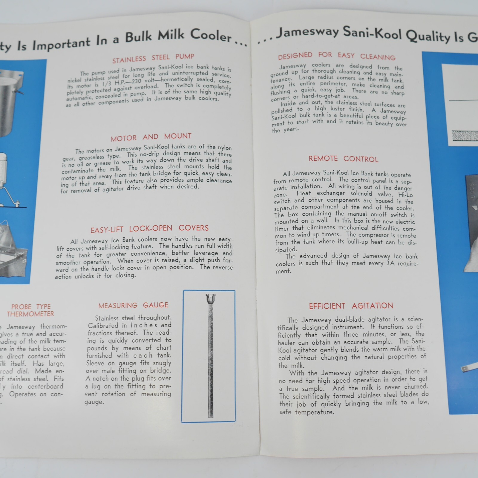 Lot of 2 Vintage Jamesway Milk Cooler Sani-Kool Dairy Farm Brochure Advertising