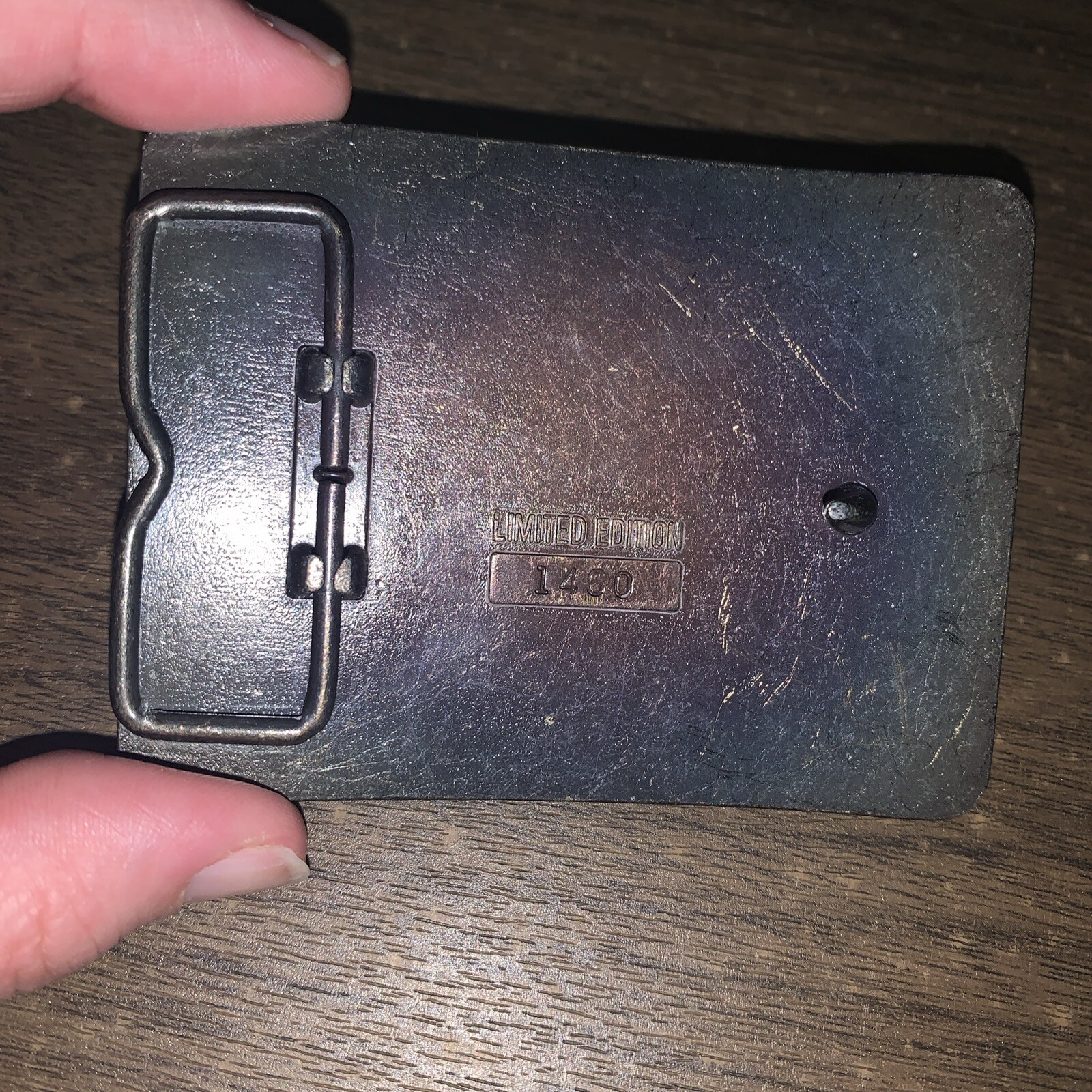 Vtg 1984 Farm Oyl Belt Buckle Tractor Combine Ag