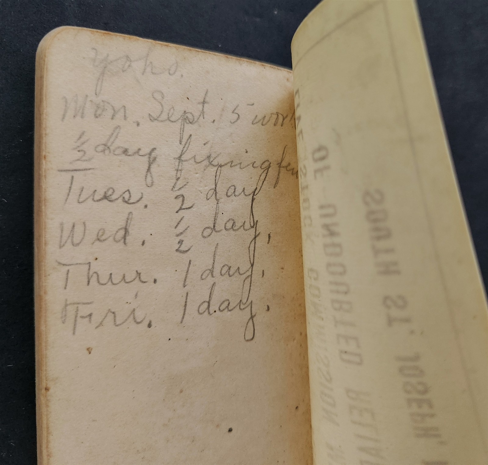 1930s vintage DAVIS & CO LIVESTOCK joseph mo CELLULOID NOTEBOOK