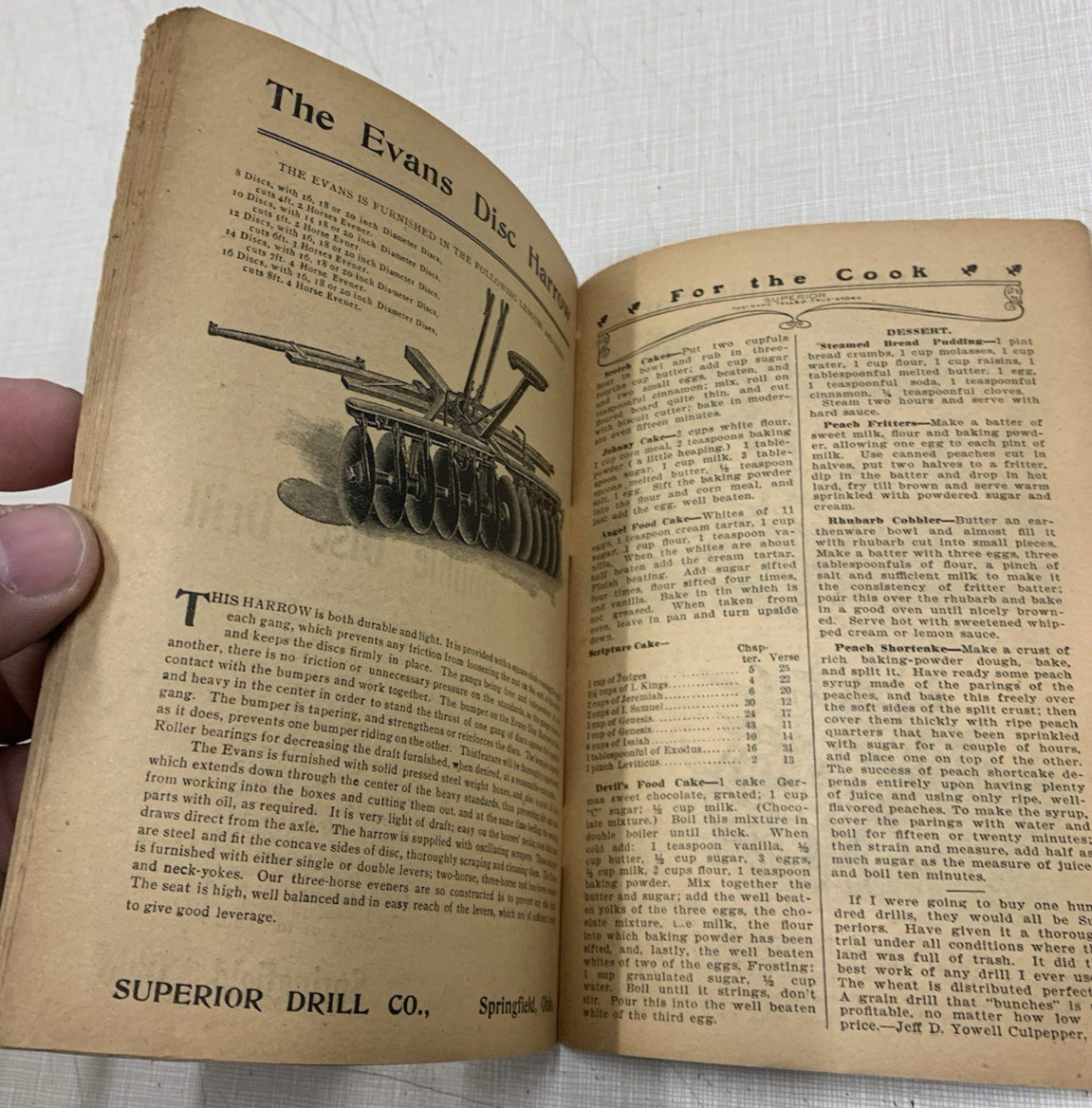 Superior 1907 Almanac Grain Drill American Seeding Co. Springfield Ohio Plows