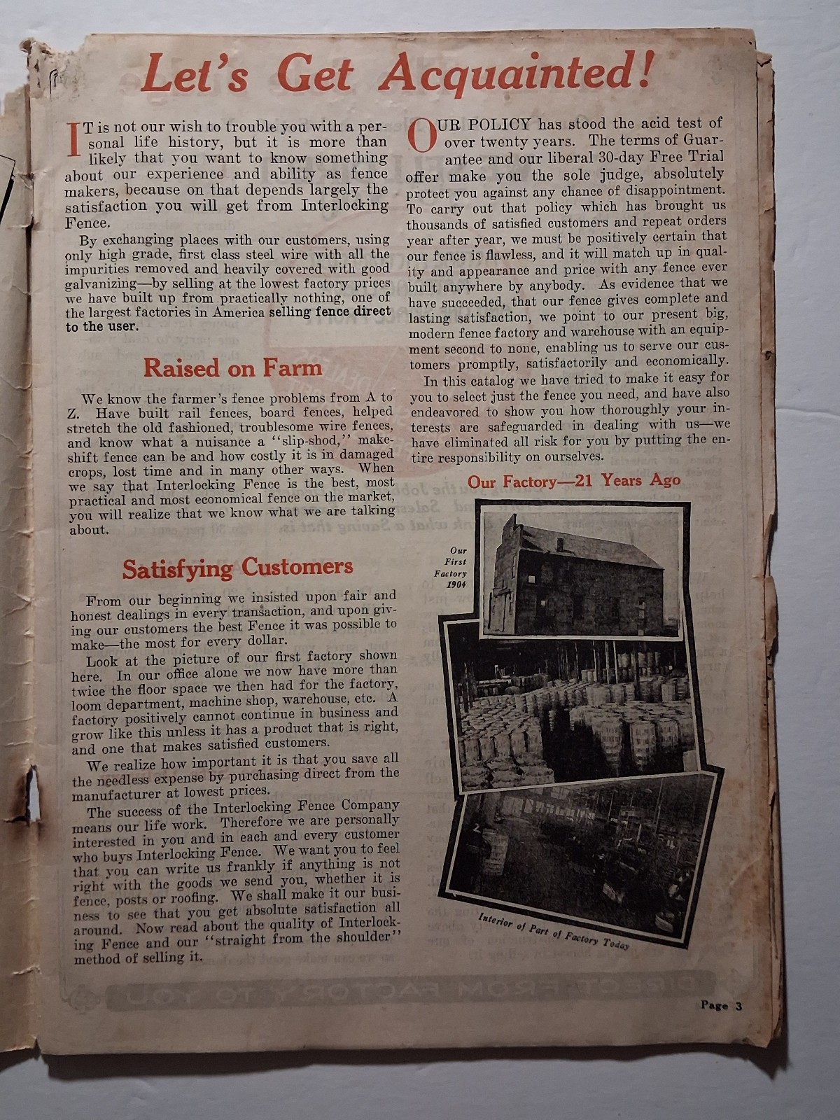 Interlocking Fence Co. Catalog, Better Fences Factory Prices, 1925