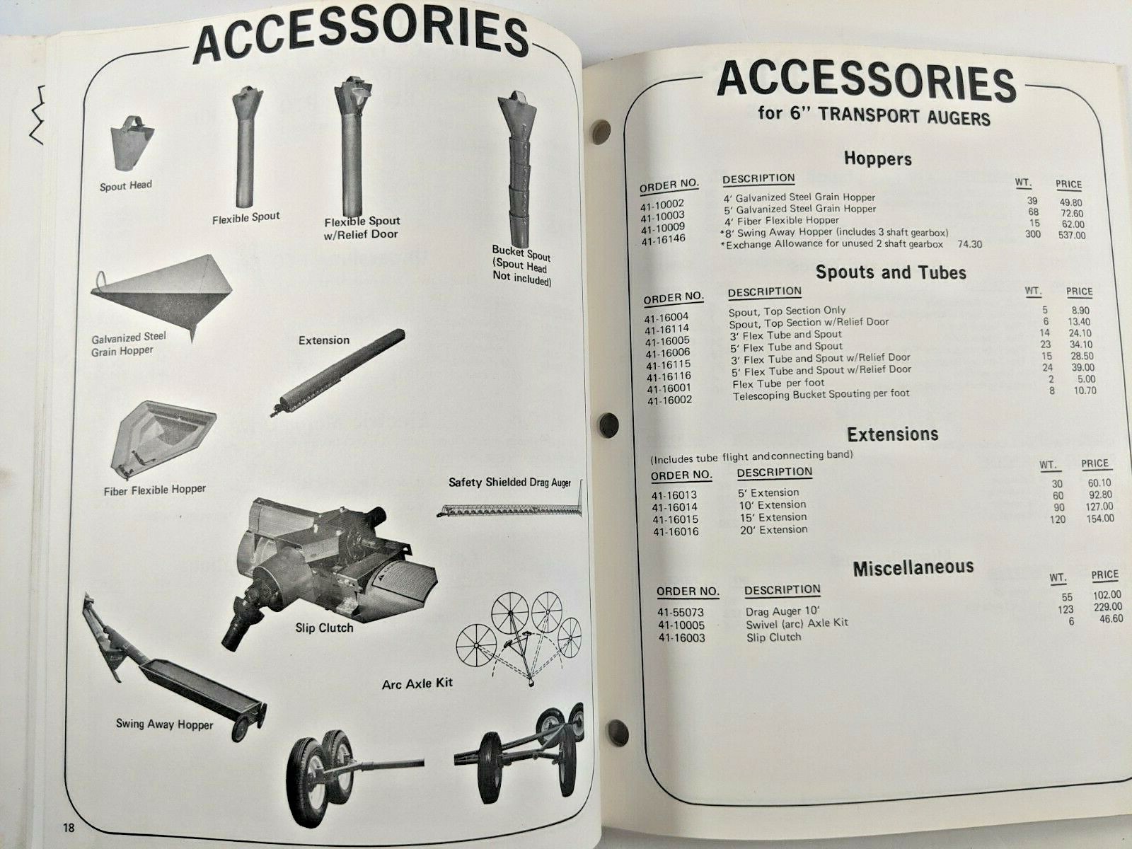 Vintage 1977 Grain Chief Catalog Advertising Farm Equipment Augers Agriculture