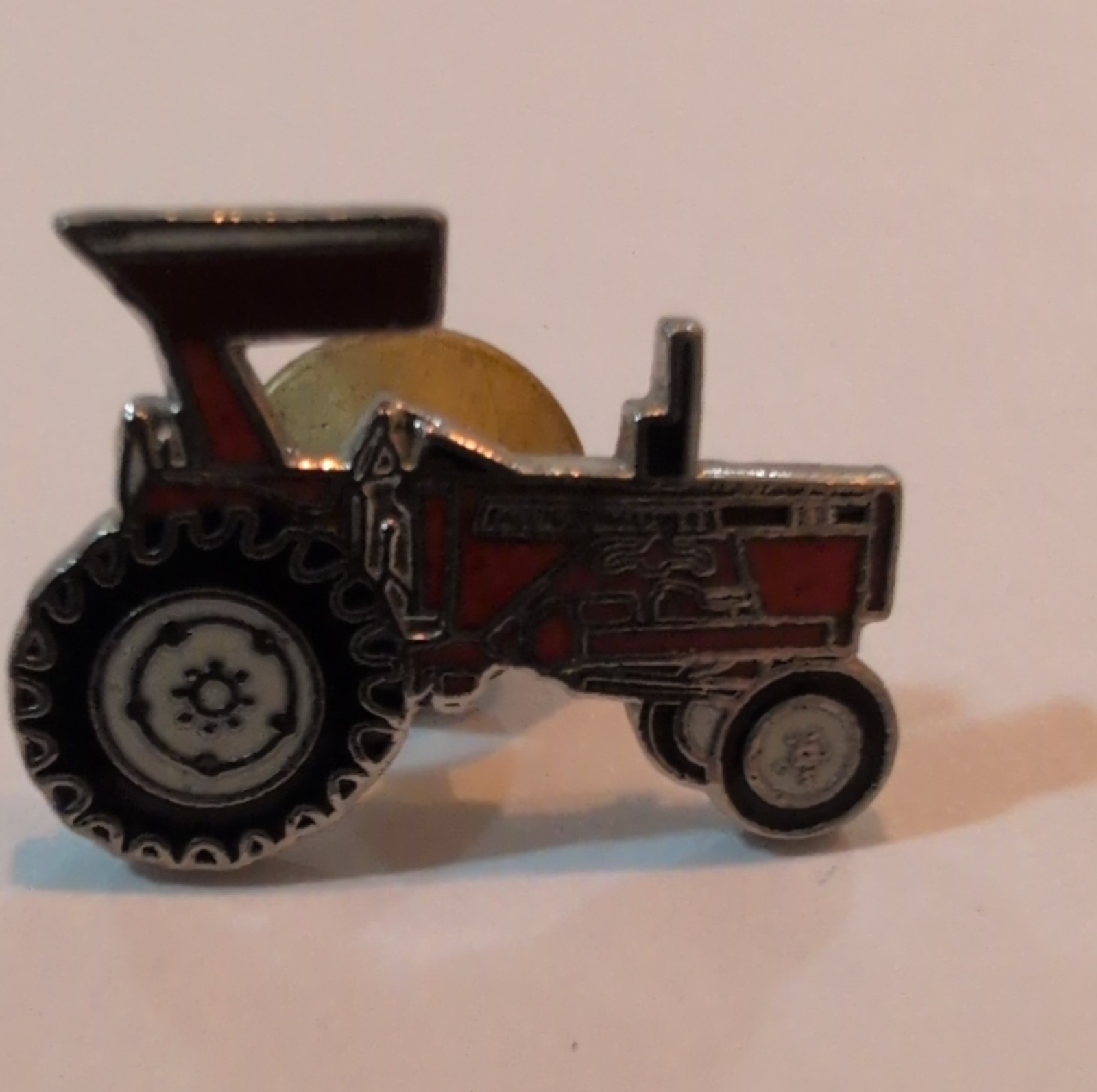 Snapco Tractor Advertising Pin Red Black Silver Agriculture Collectible