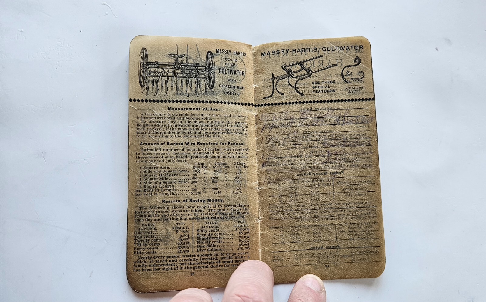 vtg 1904 massey harris pocket compendium booklet
