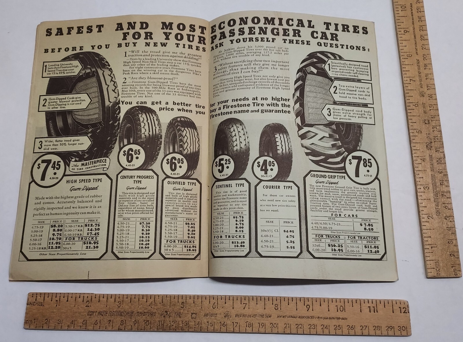 1935 – Firestone CATALOG – TIRES – AUTO SUPPLIES For FARM USE – listing #7373