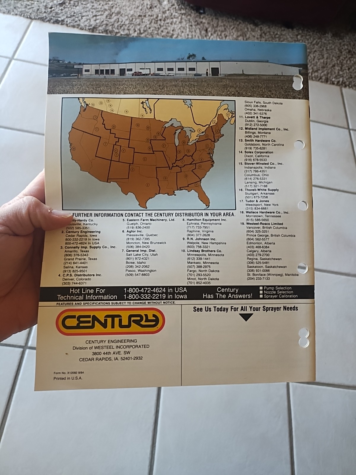 Vtg 1984 Century Sprayers Catalog Dealer Brochure Westeel Inc. Poly Tanks Parts