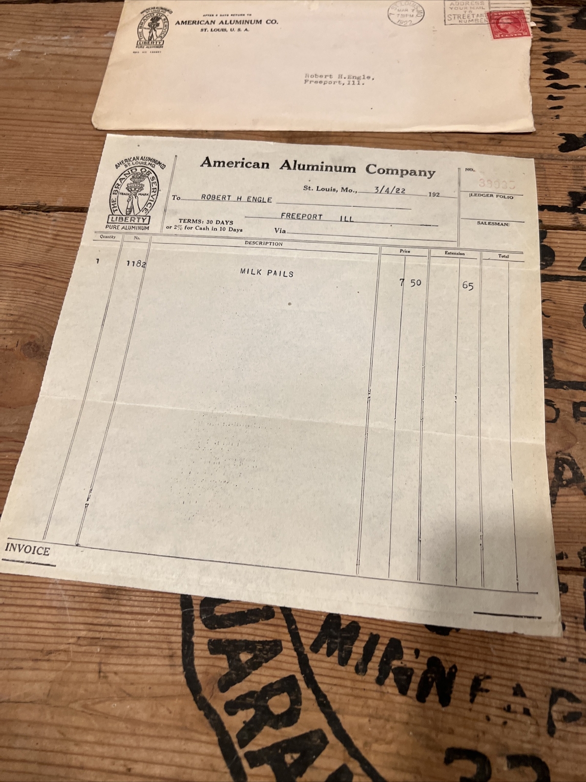 1922 & 1923 American Aluminum Co St Louis MO Paper Letter Brochure Ephemera