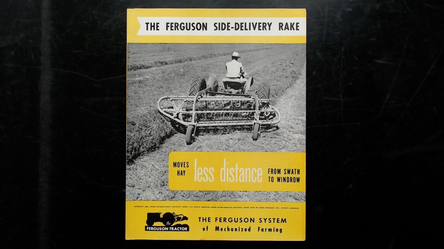 Ferguson Side-Delivery Rake Vintage Agricultural Brochure 1950s