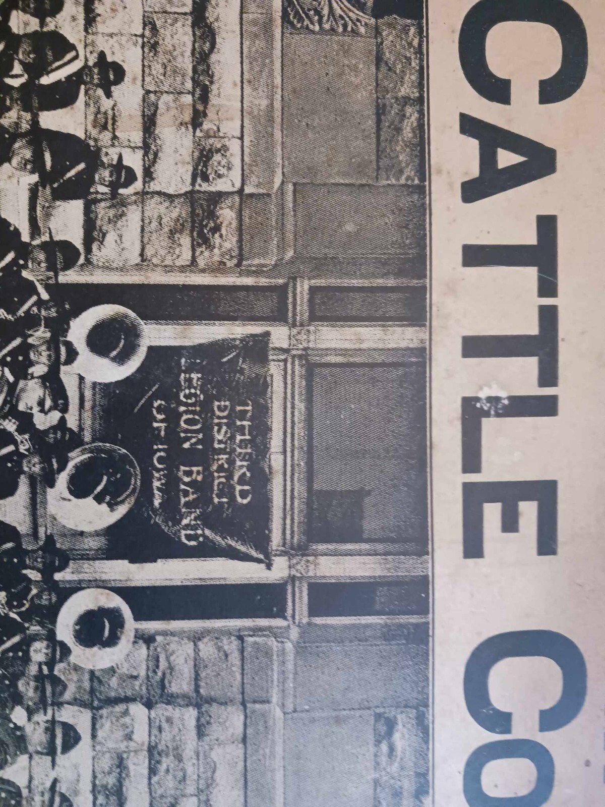 1925 DAIRY CATTLE CONGRESS POSTER SIGN LEGION BAND WATERLOO ACKLEY IOWA 22&Prime; X 14