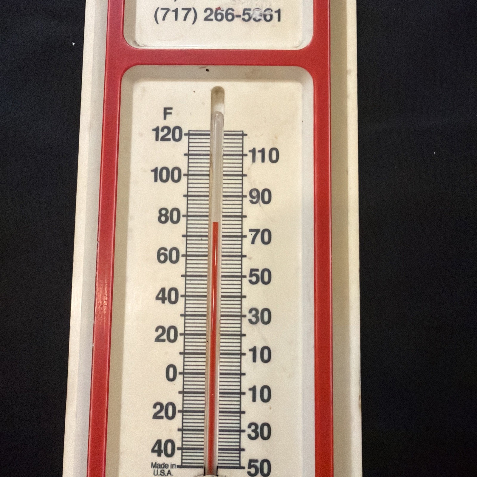 Vintage Advertising Thermometer, York PA. Good Condition As Pictured Very RARE
