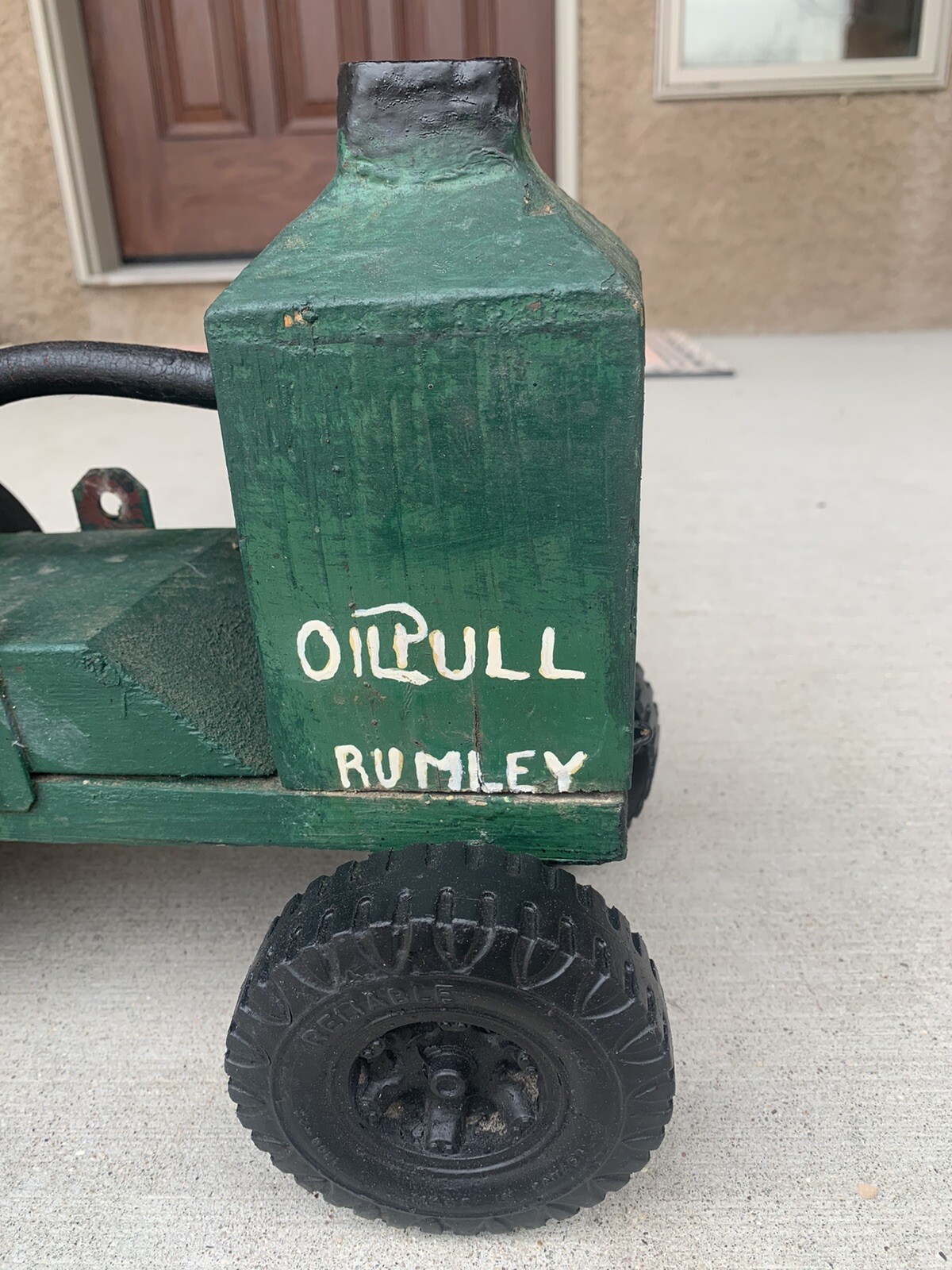 Vintage Rumley Oil Pull Tractor Oil Folk Art Collectible Tractor