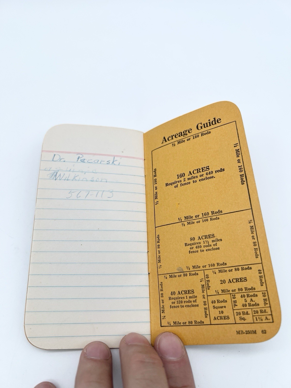 Vintage 40s Red Brand Fence Advertising Pocket Notebook USA Farm Promo