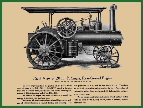 Keck Gonnerman Steam Engine, Mt. Vernon Indiana NEW Metal Sign: 12×16&Prime; Free Ship
