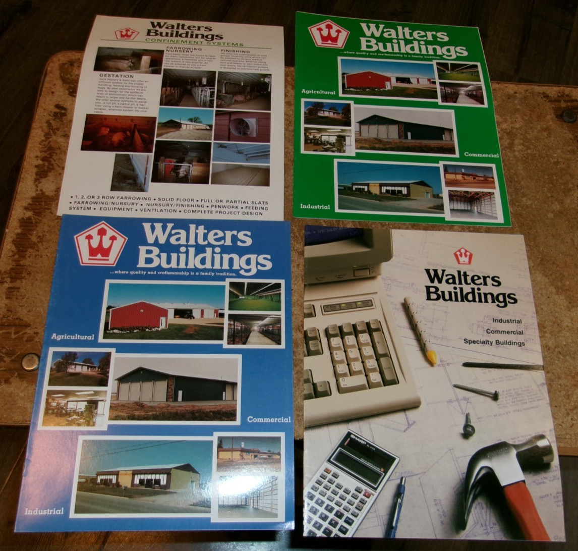 4-lot walters buildings assorted building brochures good used