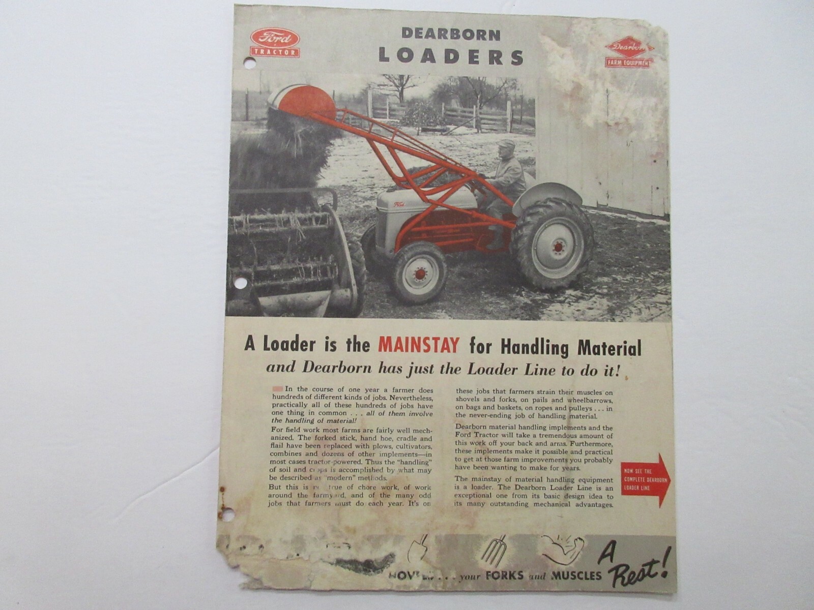 Ford Dearborn Loaders Sales Brochure 1950 6 Page