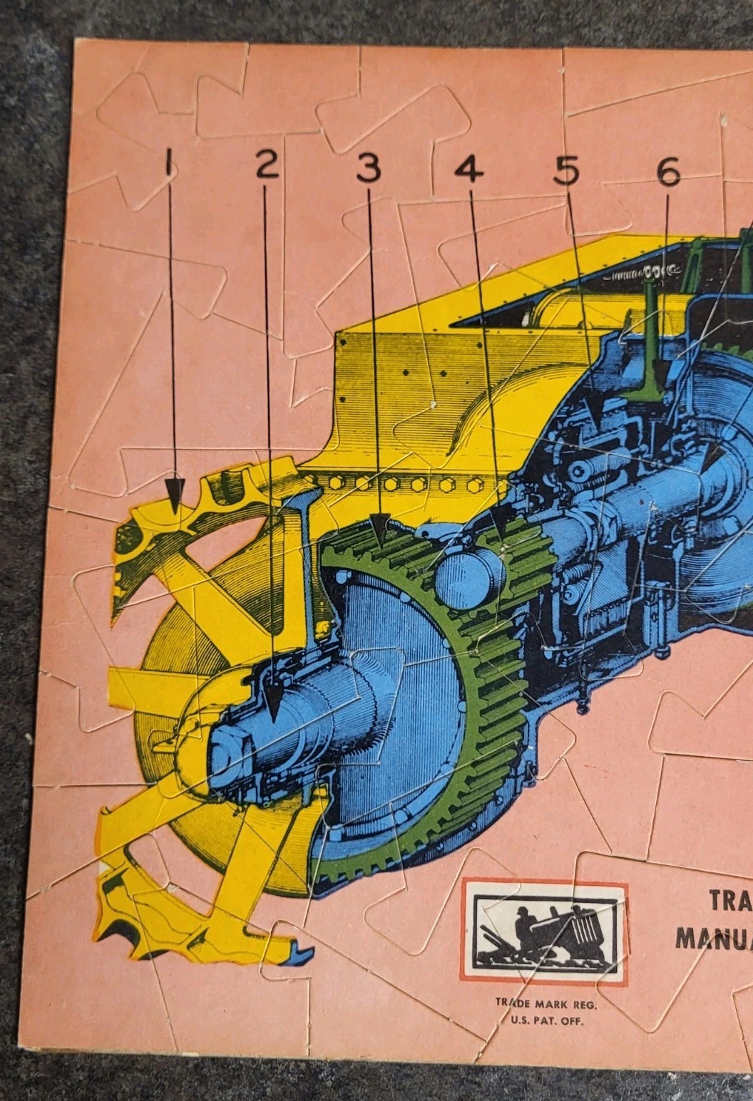 1954 Tractor Training Aid Service Repair Assembly Puzzle D-9 EXCELLENT COND