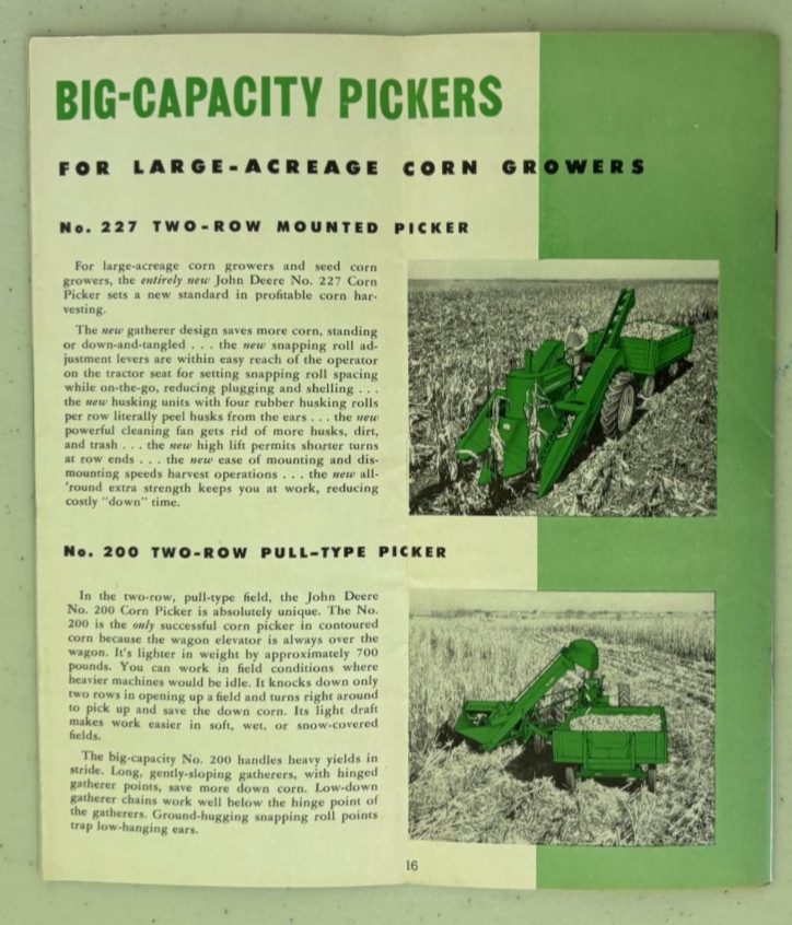 John Deere No. 101 Corn Picker For 1953 Brochure DCPA26