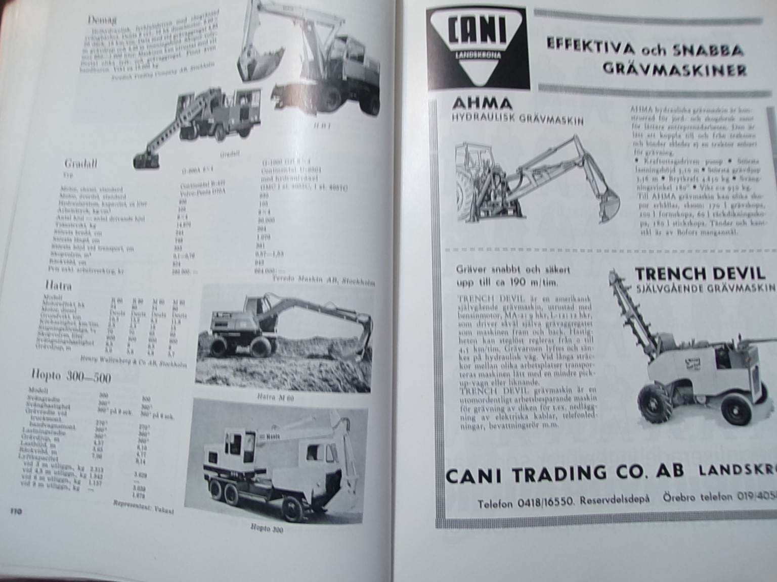Contracted Machines Catalog, 1966, from Stockholm Sweden, in Swedish