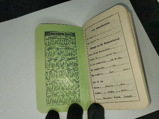 F. S. ROYSTER GUANO COMPANY POCKET MEMO ADVERTISEMENT SMALL BOOKLET 1934