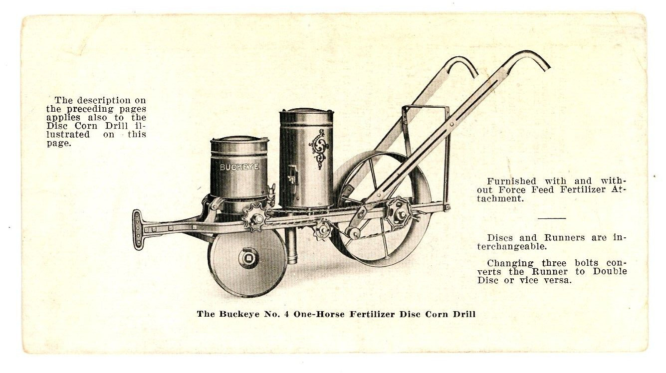 Buckeye No 4 Corn Drills American Seeding-Machine Company Springfield Ohio