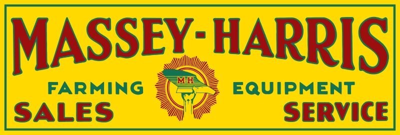 Massey Harris Farm Equipment Sales & Service NEW Sign 8 x 24&Prime; USA STEEL