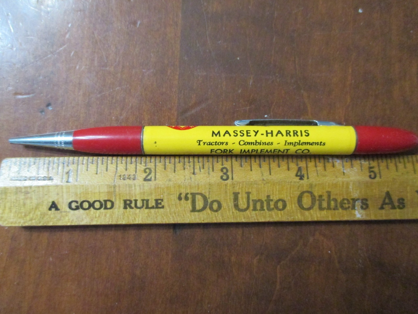 Set of 2 Massey-Harris tractor advertising items, mech.pencil, key chain, Ohio