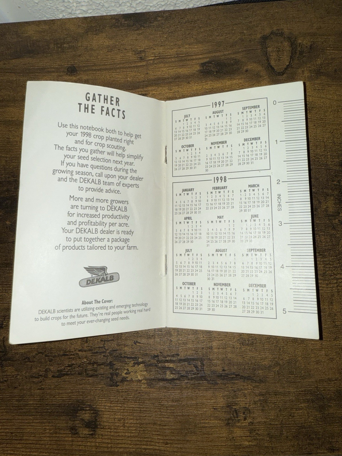 1998 Dekalb Pocket Product Guide Booklet