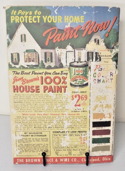 (2) Jim Brown&rsquo;s Fence And Farm Supply Catalogs Cleveland OH 1944 & 1945