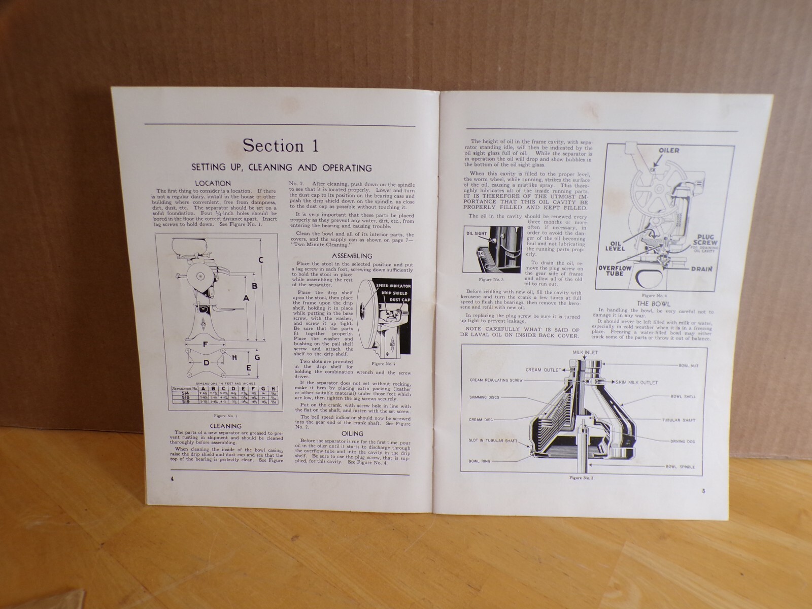 1951 Instruction Manual De Laval Cream Separators Booklet w/Envelope Dairy Cows