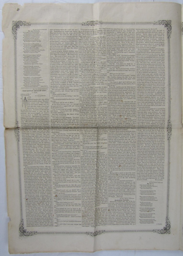 Antique 1859 Boston Massachusetts Farm News Newspaper
