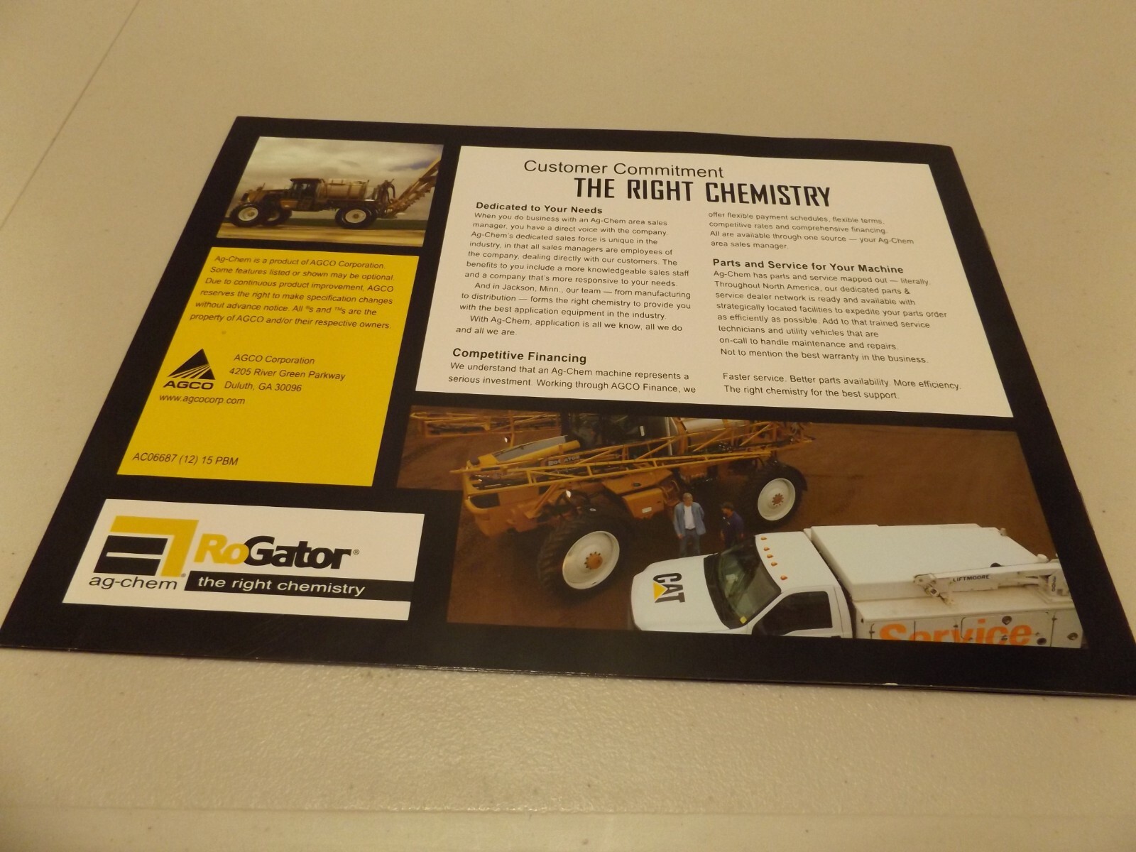 ROGATOR SPRAYER / SPREADER 1286C, LIT #AC06687 (12) 15PBM