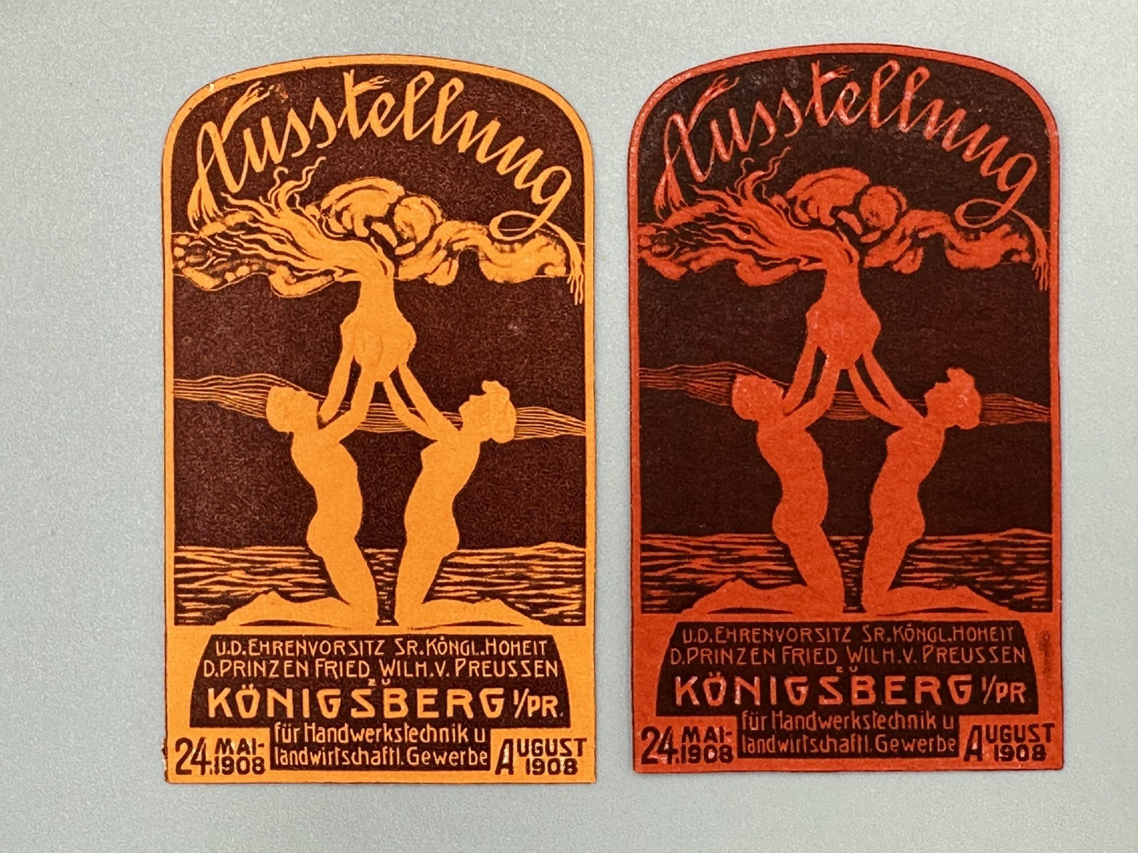 1908 KRONIGSBERG Germany FARM EXPO Agricultural Advertising POSTER STAMP