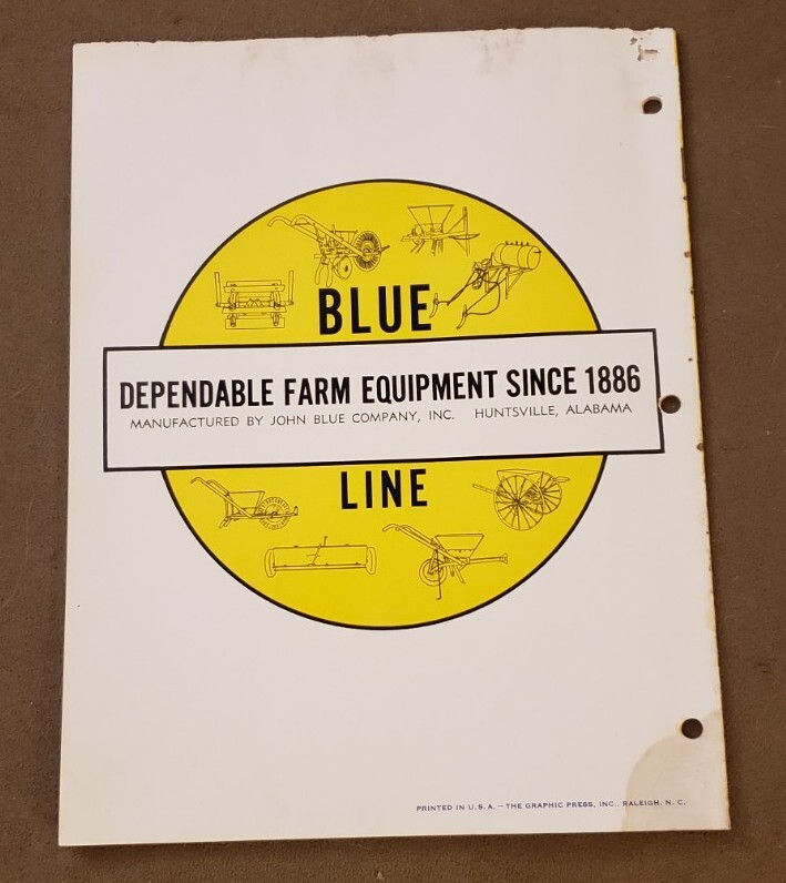 VINTAGE 1950s John Blue Horse Drawn Implement Tractor Catalog 166 Farm Equipment