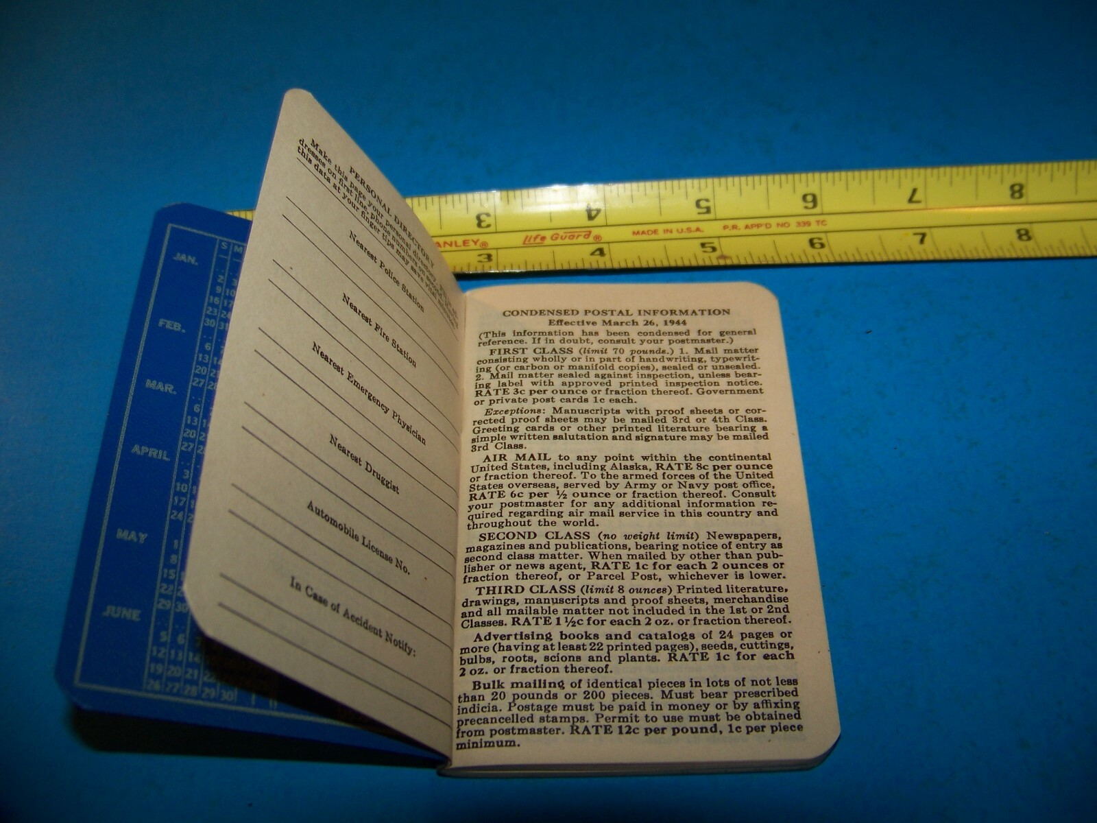 Niagara Brand Farmers « Daily Reminder » Memo Booklet Vintage 1949