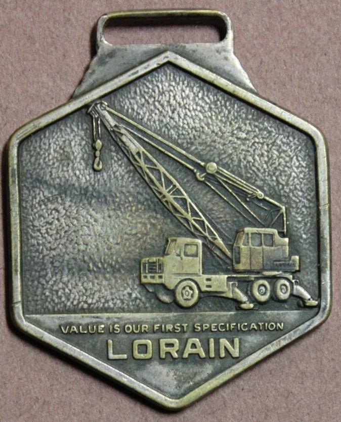 Lorain Crane Moto Crane with Hook Brown & Bevis Los Angeles Watch Fob Shlf1A1-17
