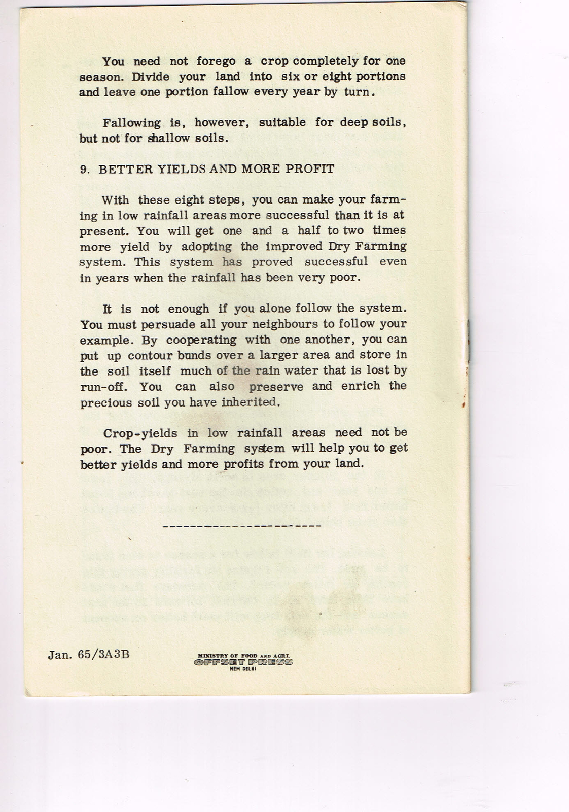 Vintage 1960s Farm Brochure India New Delhi Better Farming in Dry Areas