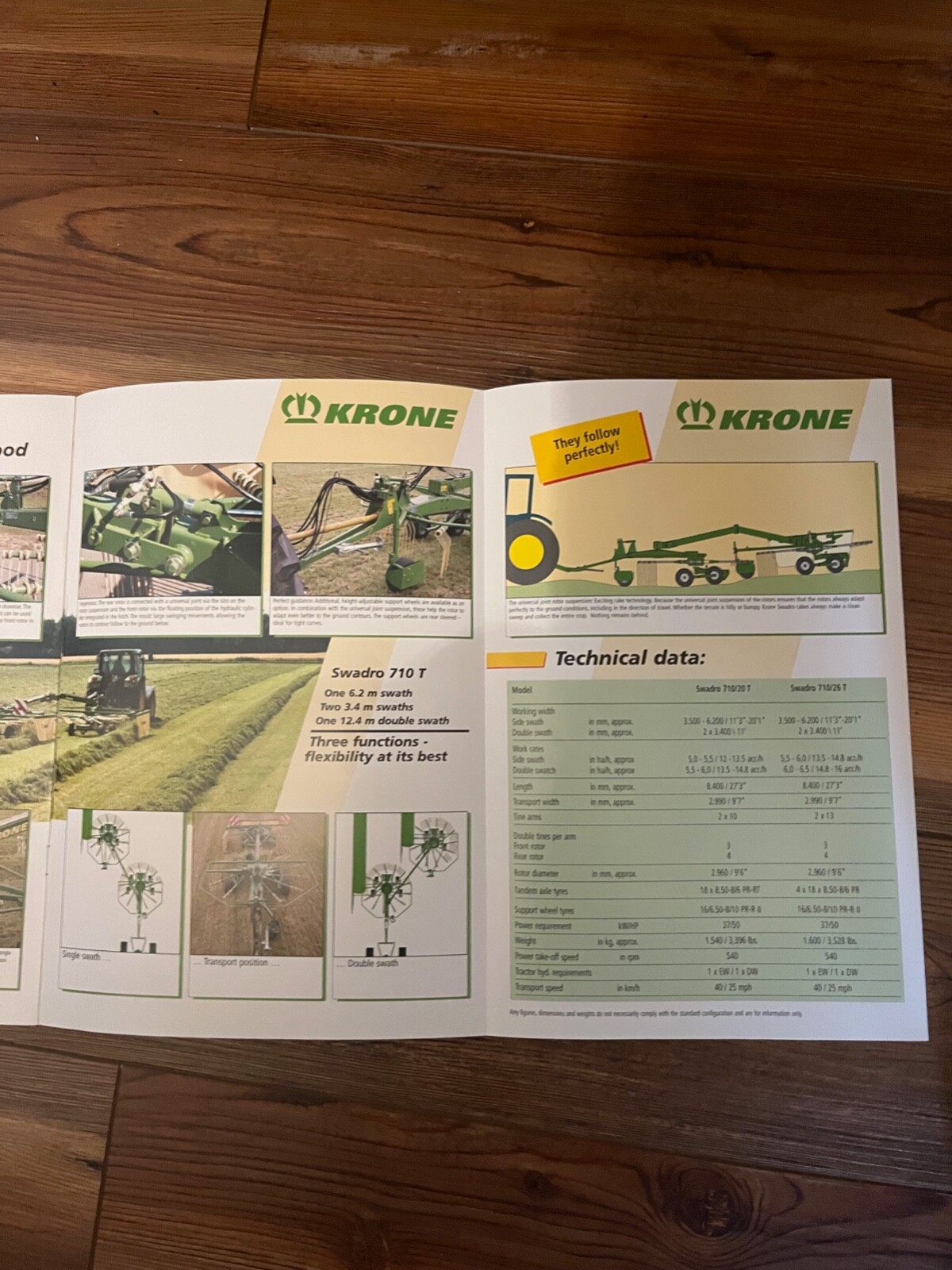 2005 Krone Swadro 710 Twin-Rotor Side Delivery Hay Rakes Sales Brochure