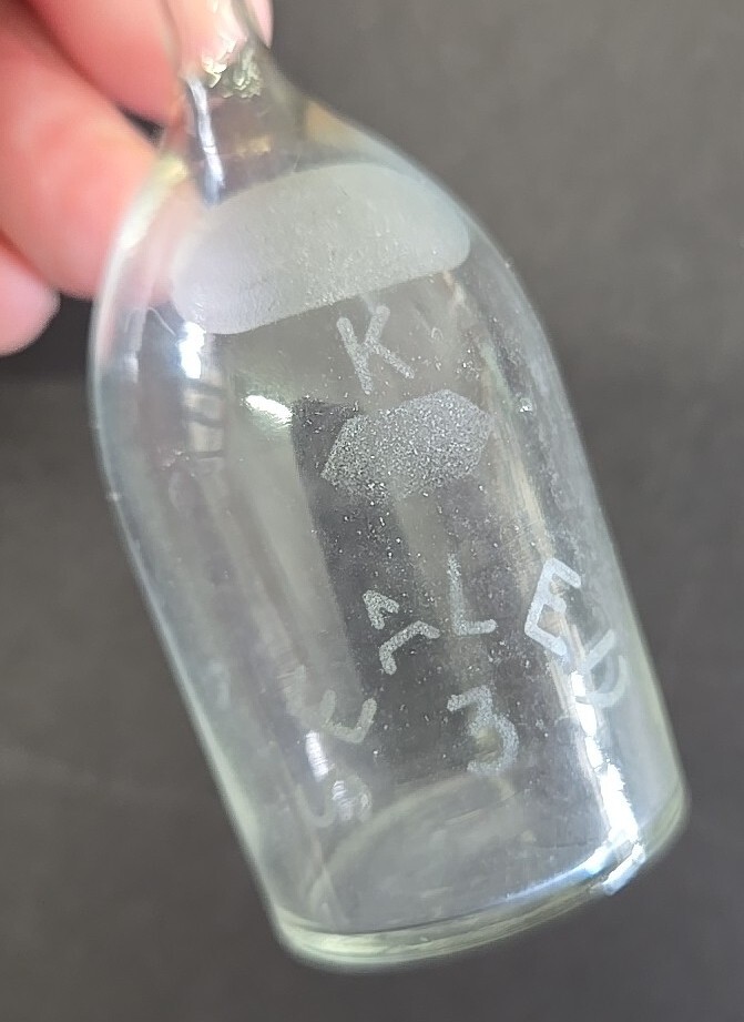1940s Set Of 2 Centrifuge Cream Test Bottles (De Laval & K Sealed) Milk Dairy