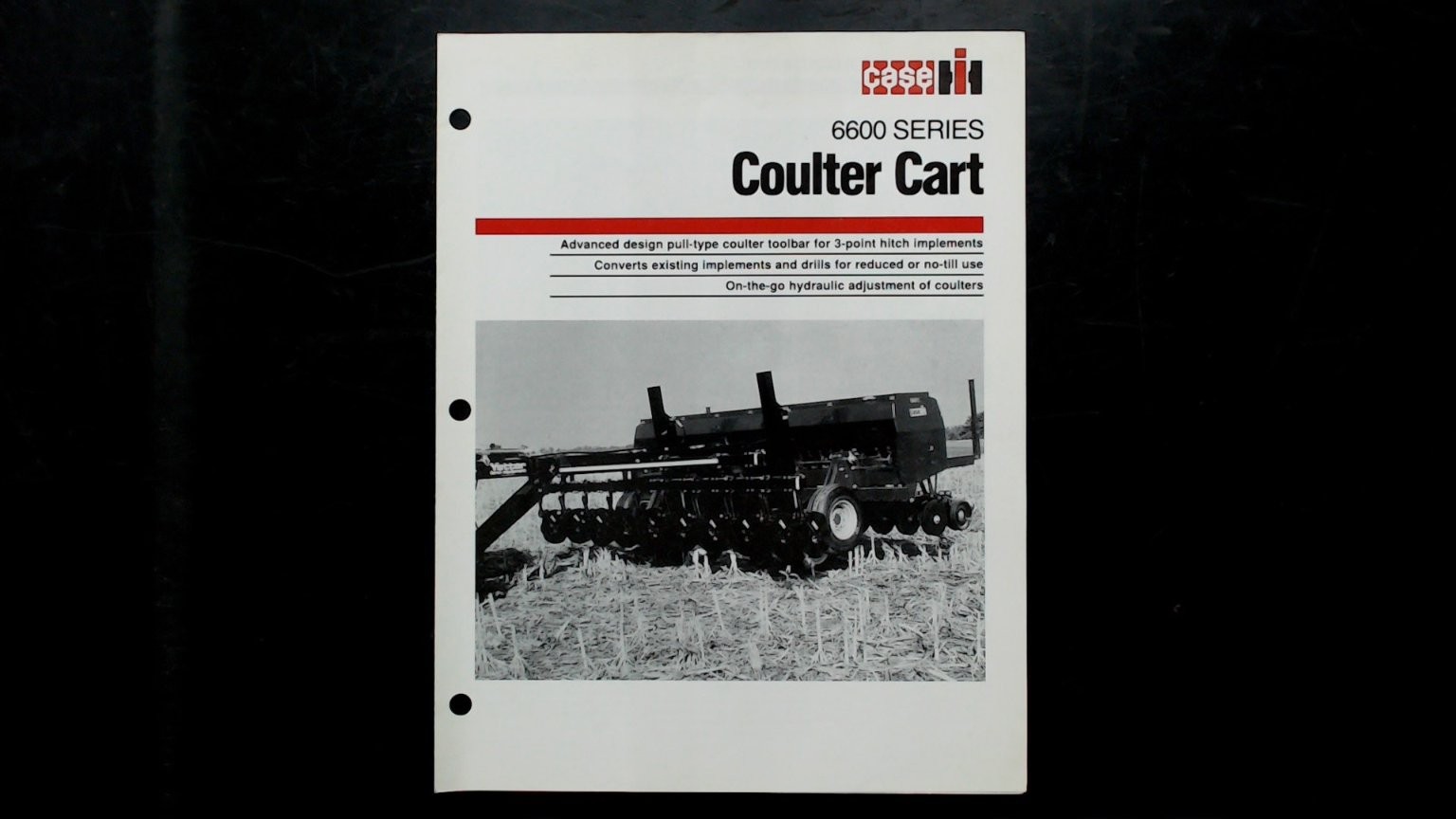 Case IH 6600 Series Coulter Cart Vintage Agricultural Brochure