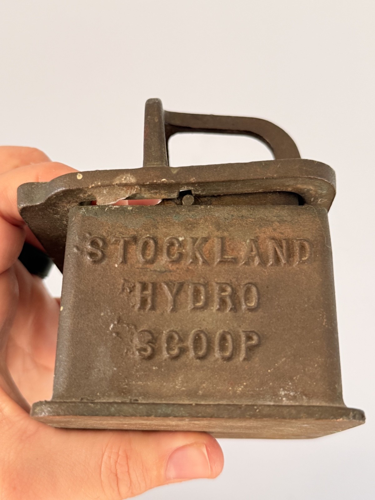 Stockland Hydro Scoop Salesman Sample Advertising Solid Brass Ashtray! Farming