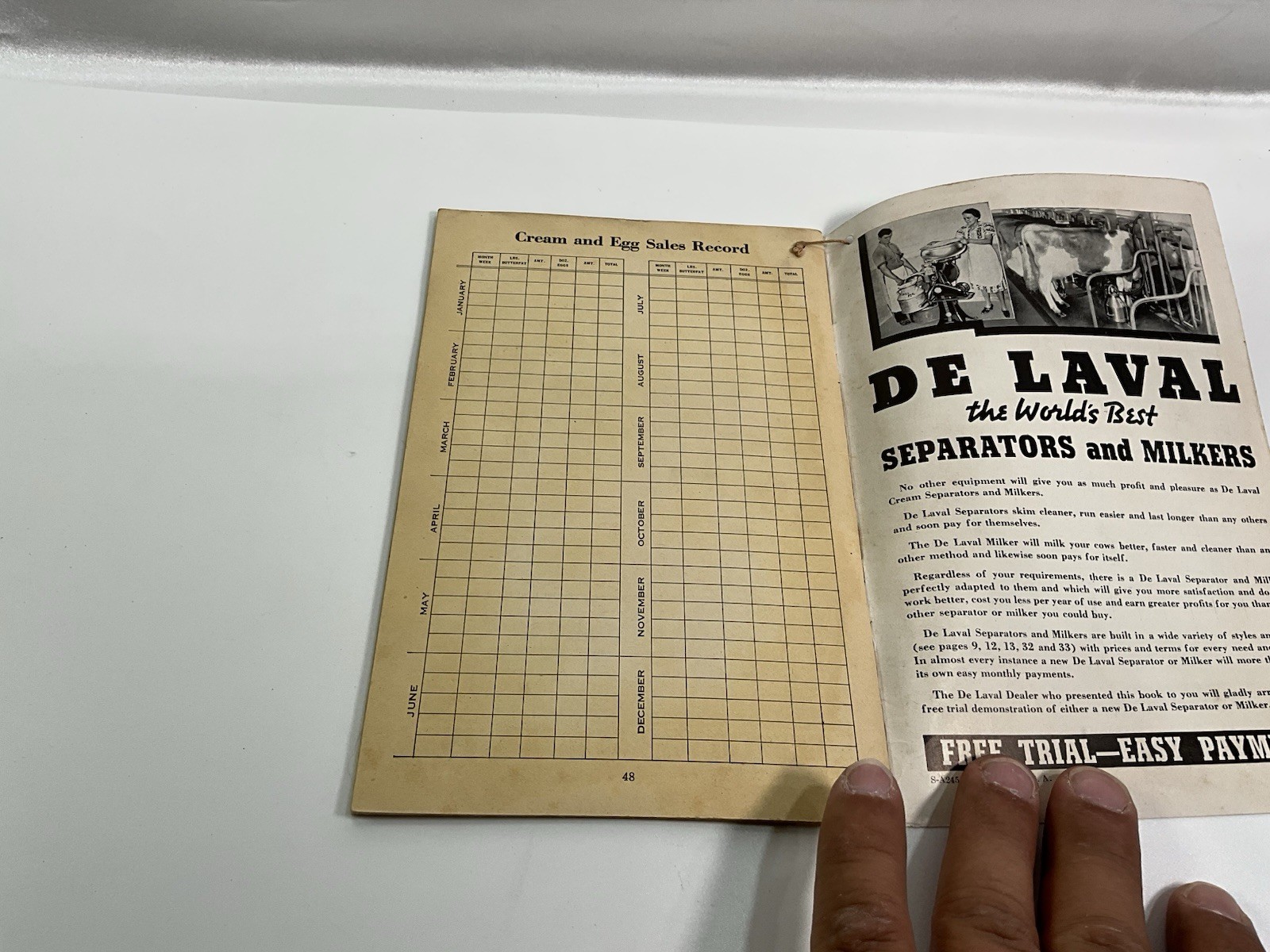 1941 De Laval Handy Reference Yearbook Dairy Farm Almanac Salisbury MO