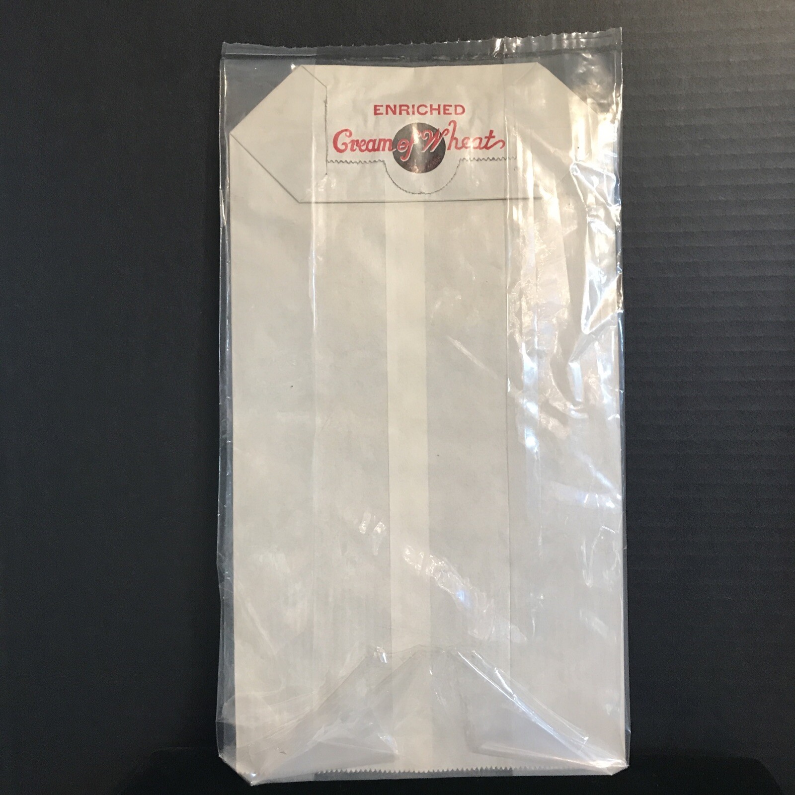 VINTAGE BISHOP FLOUR MILLS CREAM OF WHEAT FLOUR PAPER BAG-UNUSED-MARTINSBURG, WV