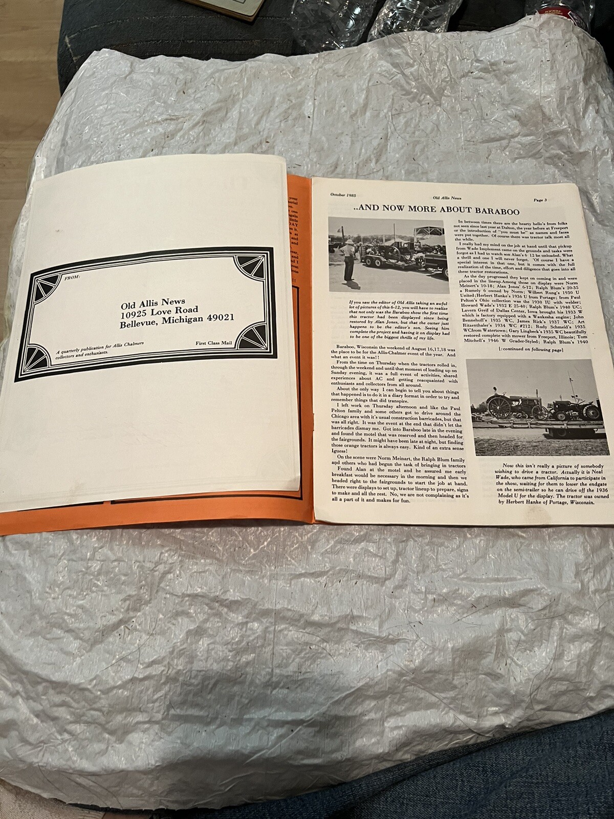 the old allis news october 1985 vintage farm agriculture literature