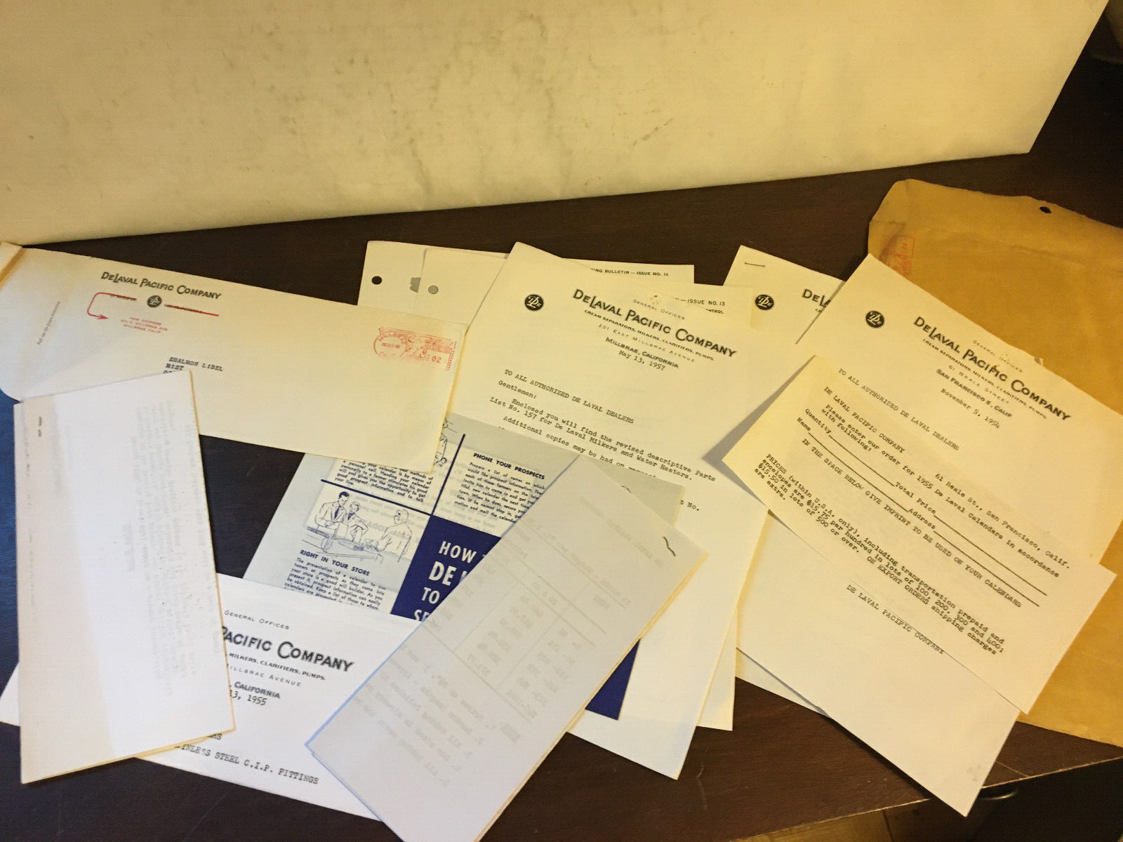 De Laval Pacific Brochure & Letter Lot, 1950&rsquo;s, Milking, Cream,, etc