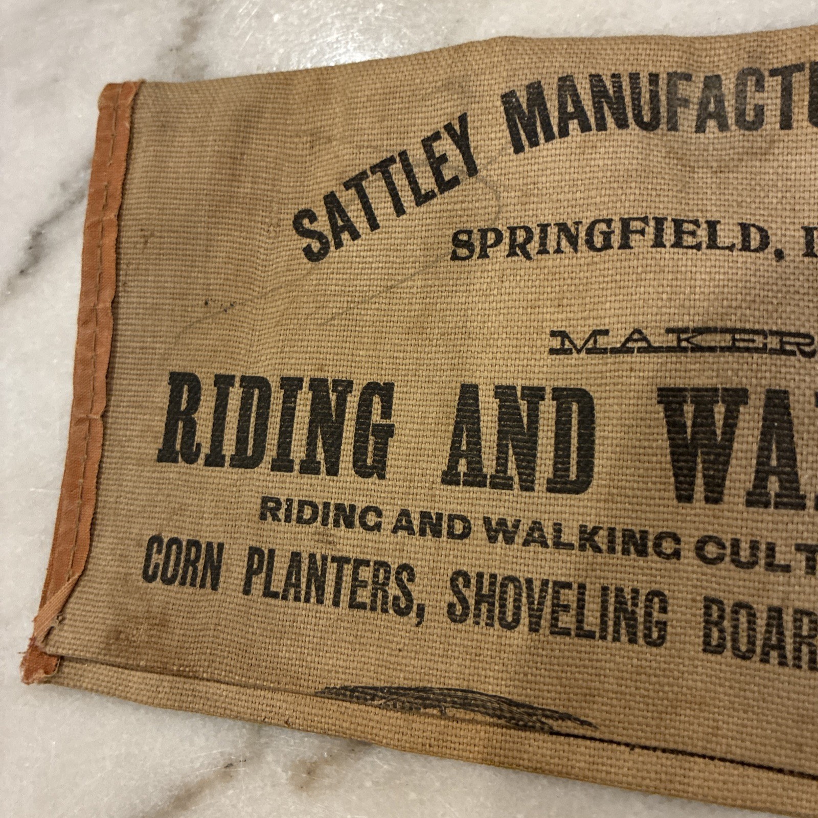 Antique Vintage SATTLEY MANUFACTURING ADVERTISING POUCH WITH 1898 CALENDAR