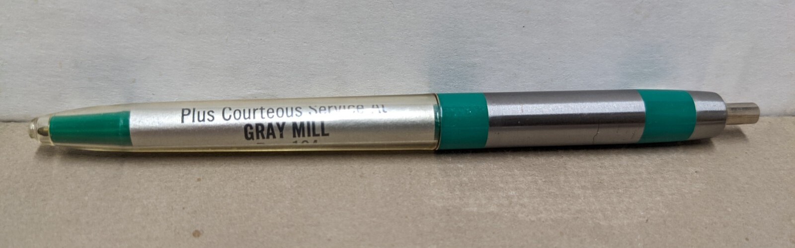 Vintage Gray Mill, Gray, Iowa Advertising Ink Pen The Best + Courteous Service
