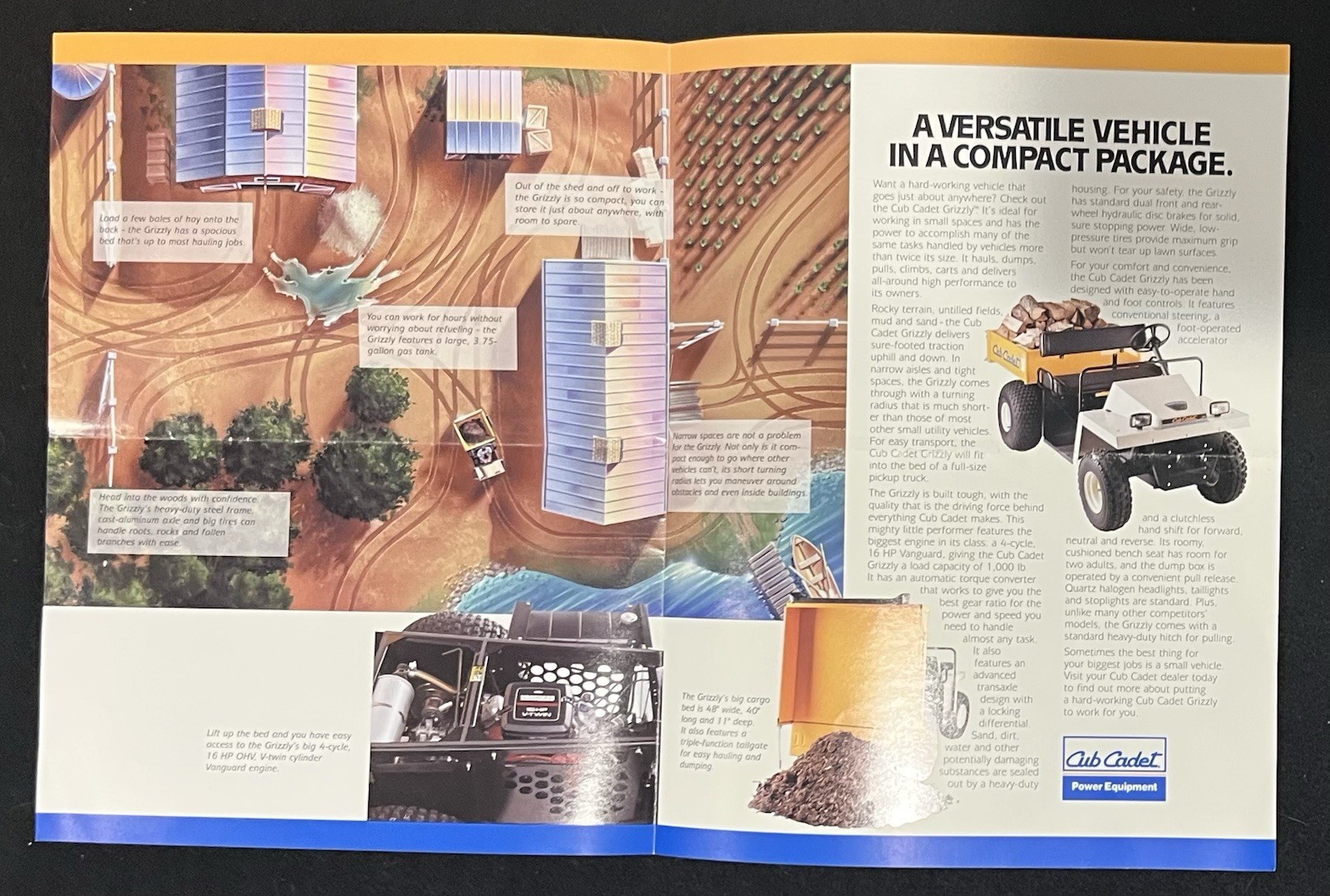 Cub Cadet Grizzly Brochure – Model 4016 Specs VTG 1990s Sales Catalog