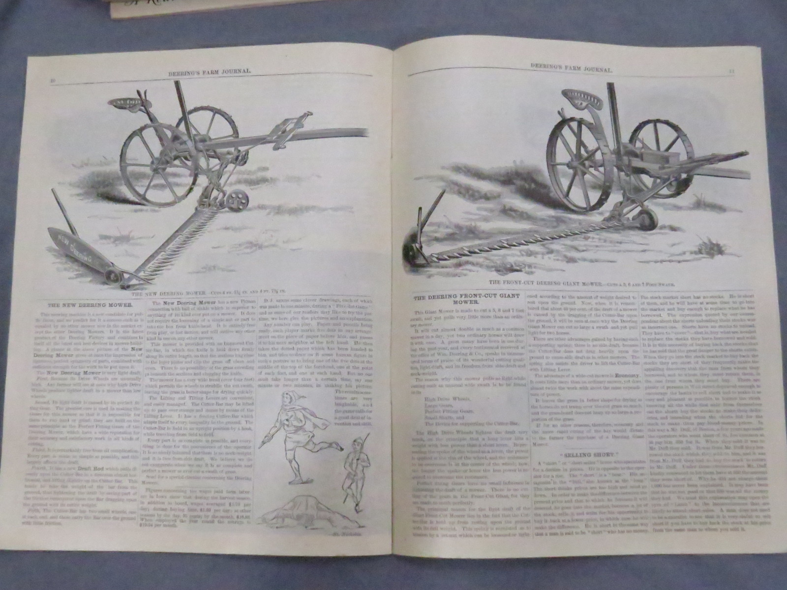 Vintage 1886 DEERING IHC Farm Journal Magazine 16 pages Binder Reaper IH Early!